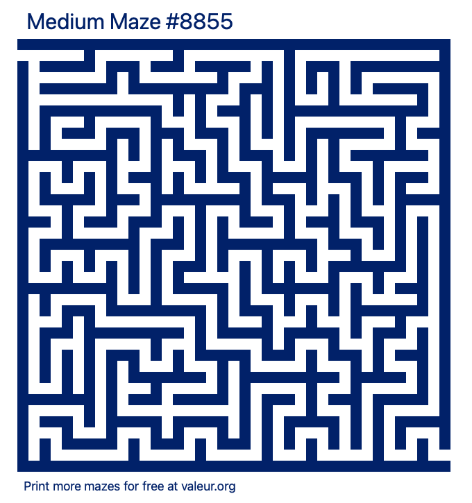 Free Printable Medium Maze number 8855