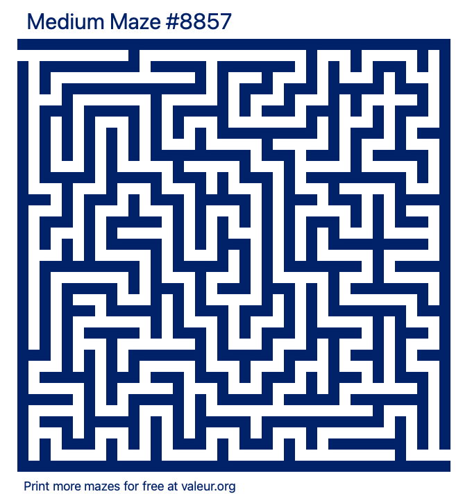 Free Printable Medium Maze number 8857