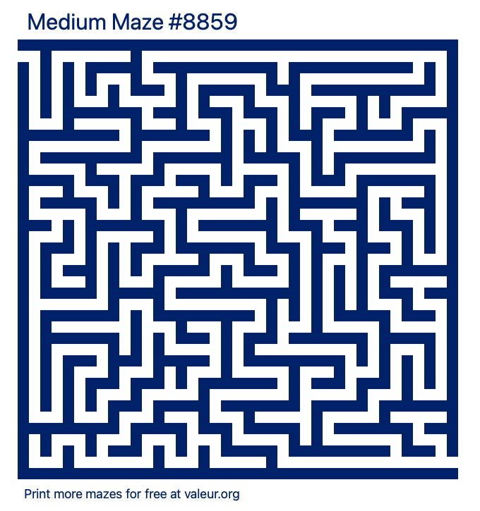 Free Printable Medium Maze number 8859