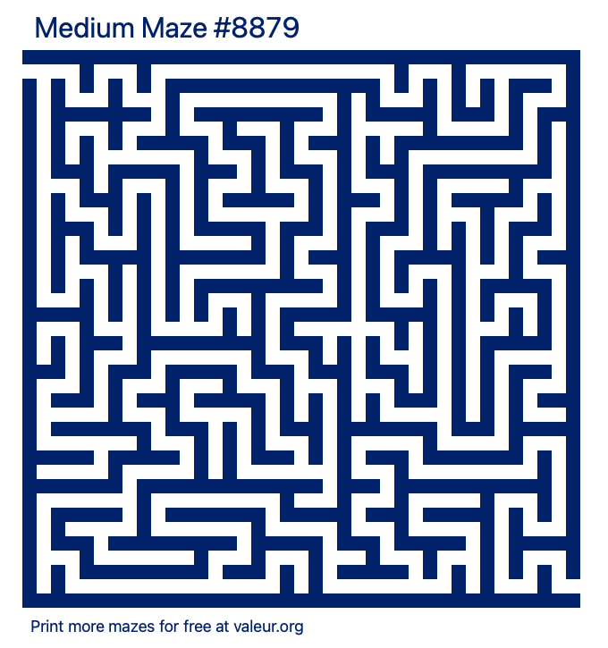 Free Printable Medium Maze number 8879