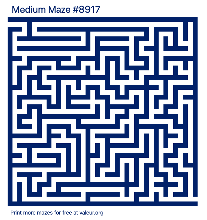 Free Printable Medium Maze number 8917