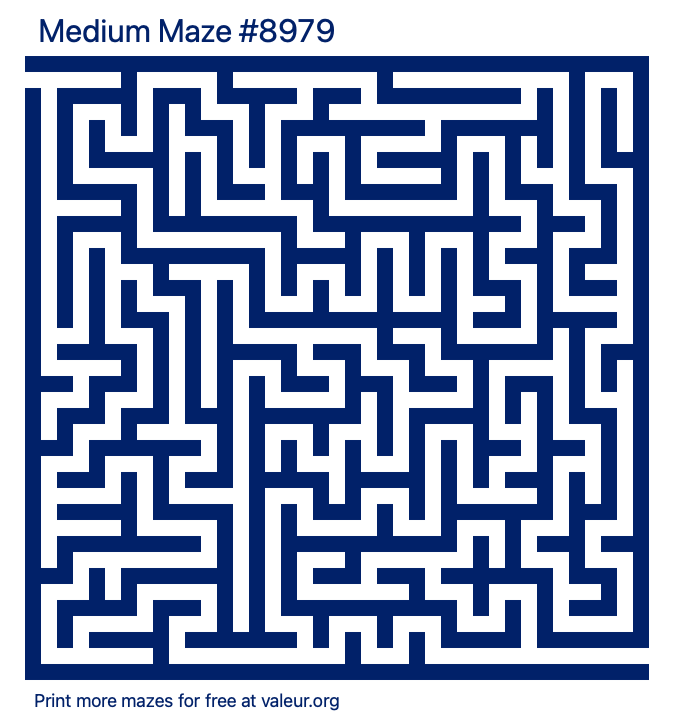 Free Printable Medium Maze number 8979