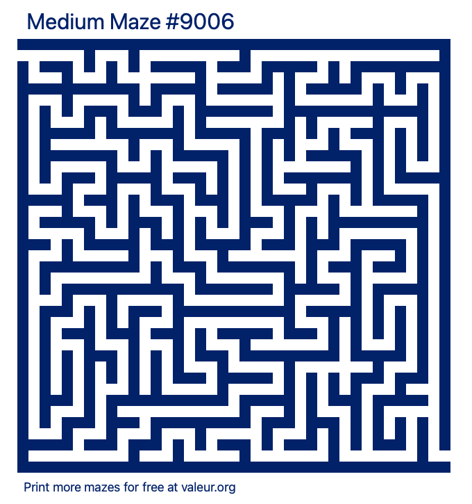 Free Printable Medium Maze number 9006