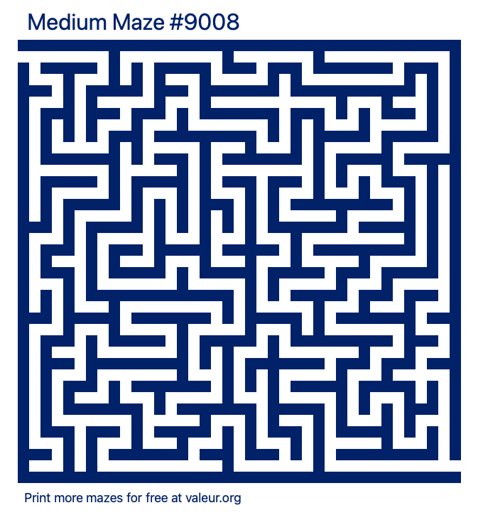Free Printable Medium Maze number 9008