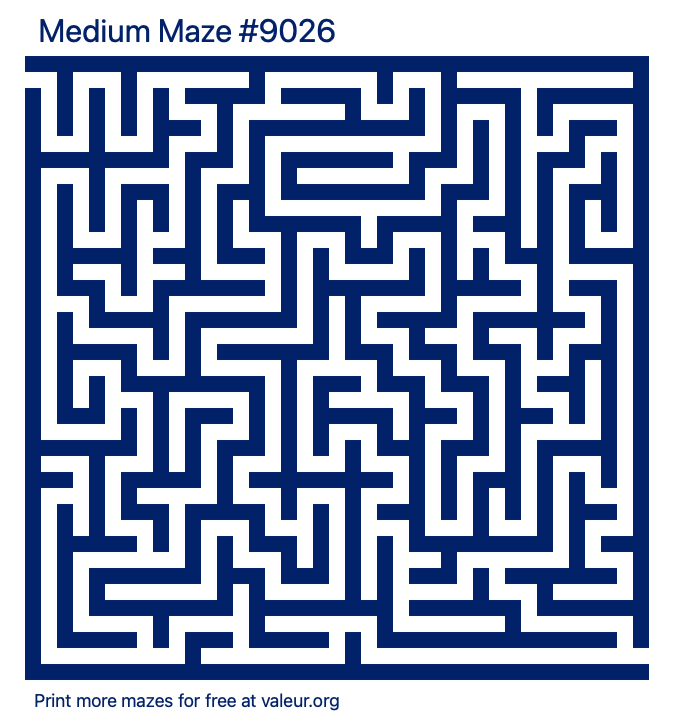 Free Printable Medium Maze number 9026