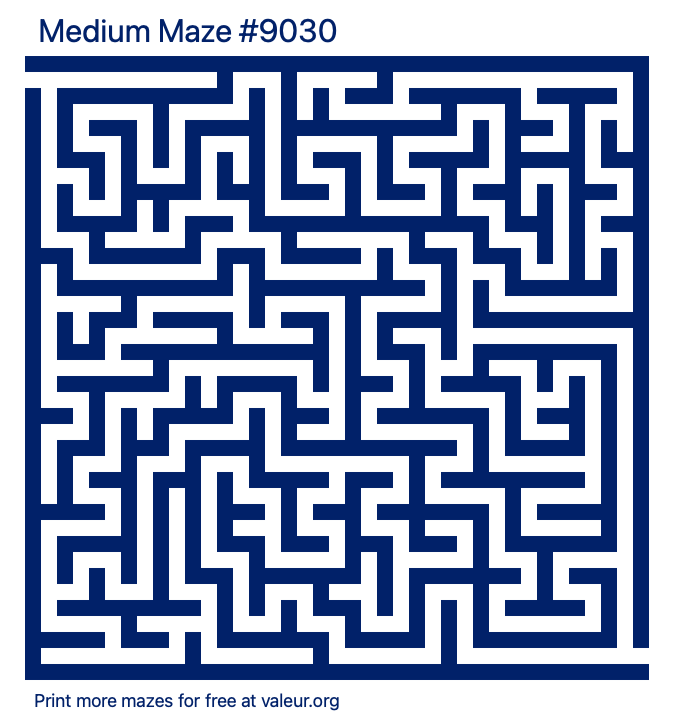 Free Printable Medium Maze number 9030