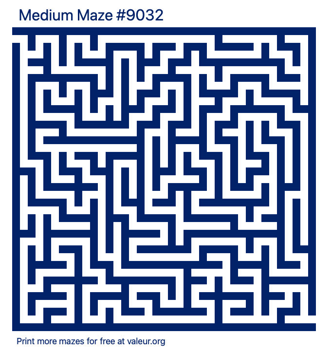 Free Printable Medium Maze number 9032
