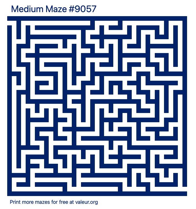 Free Printable Medium Maze number 9057