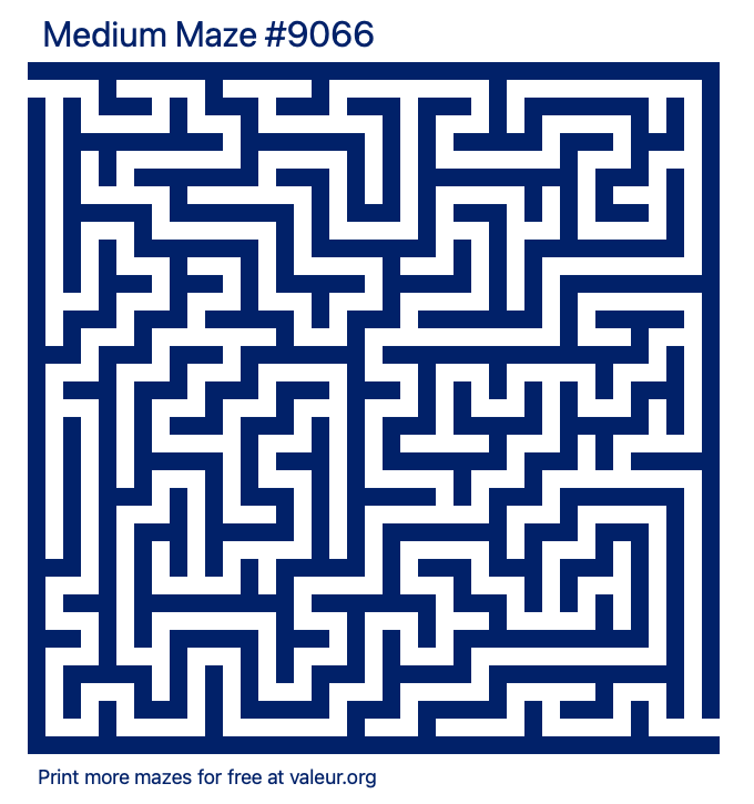 Free Printable Medium Maze number 9066
