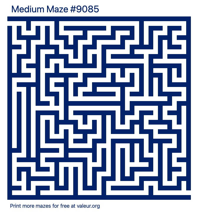 Free Printable Medium Maze number 9085