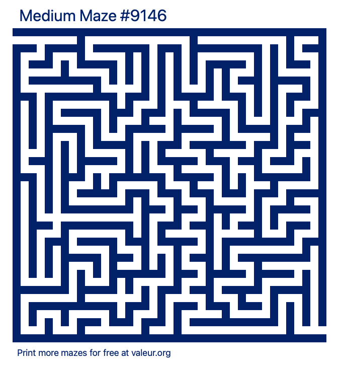 Free Printable Medium Maze number 9146
