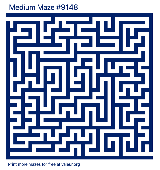 Free Printable Medium Maze number 9148