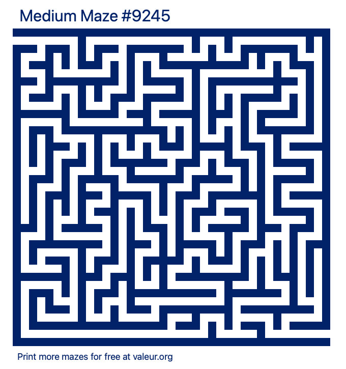 Free Printable Medium Maze number 9245