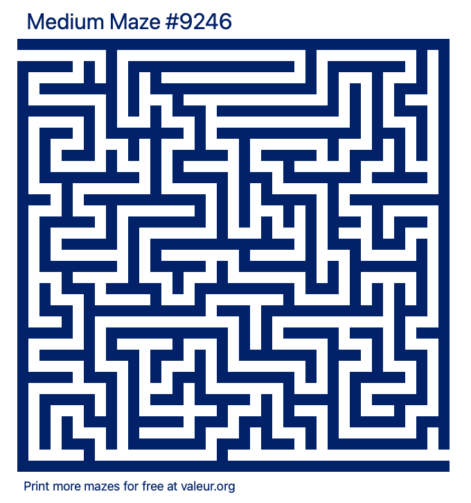 Free Printable Medium Maze number 9246