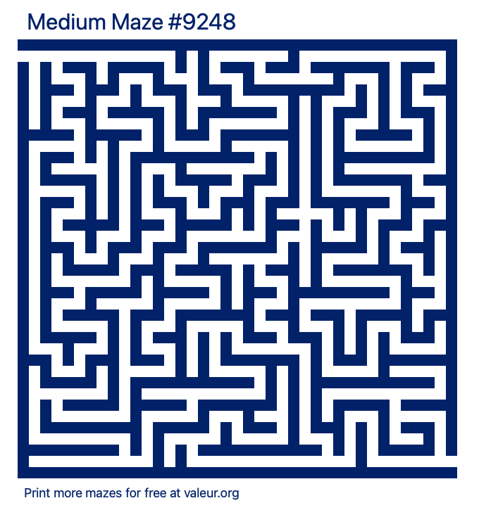 Free Printable Medium Maze number 9248
