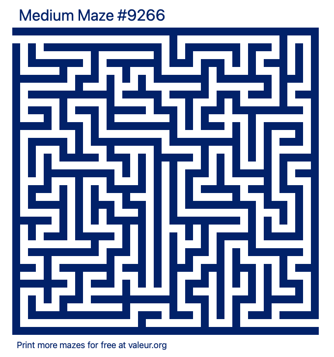 Free Printable Medium Maze number 9266