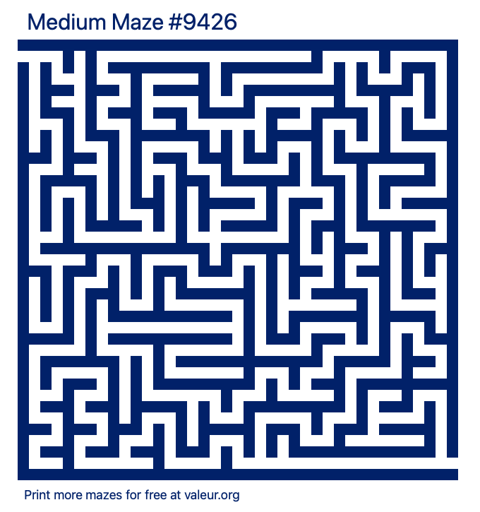 Free Printable Medium Maze number 9426
