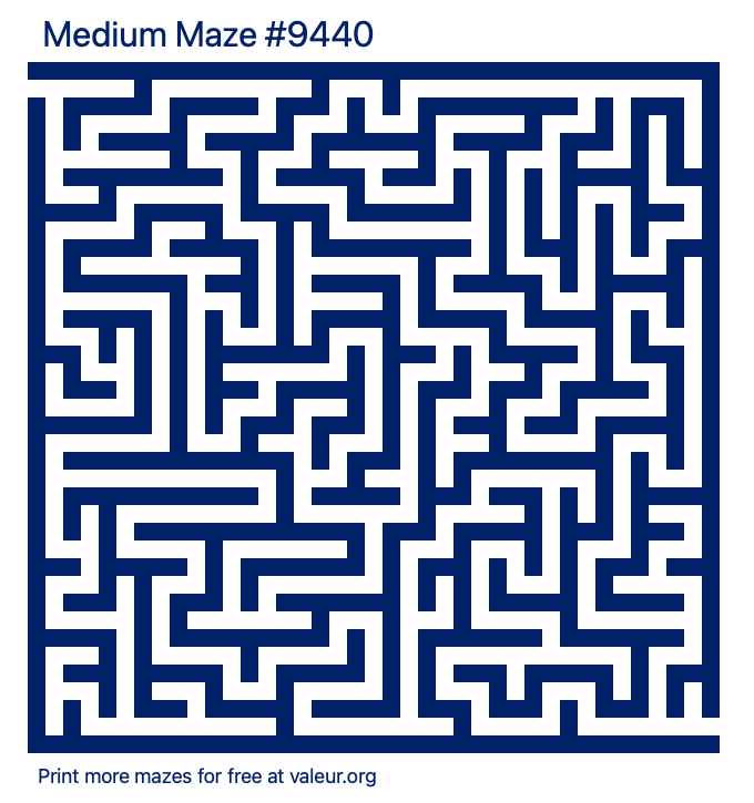 Free Printable Medium Maze number 9440