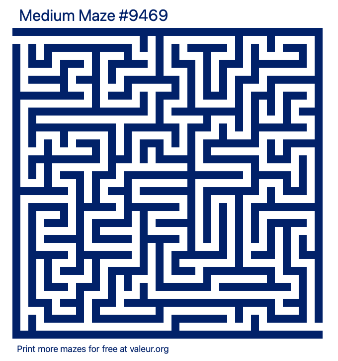 Free Printable Medium Maze number 9469