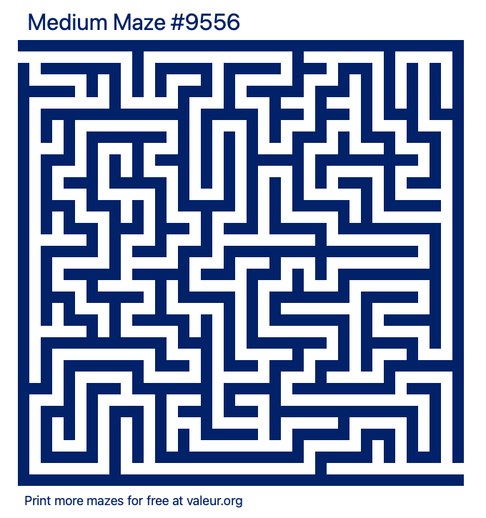 Free Printable Medium Maze number 9556