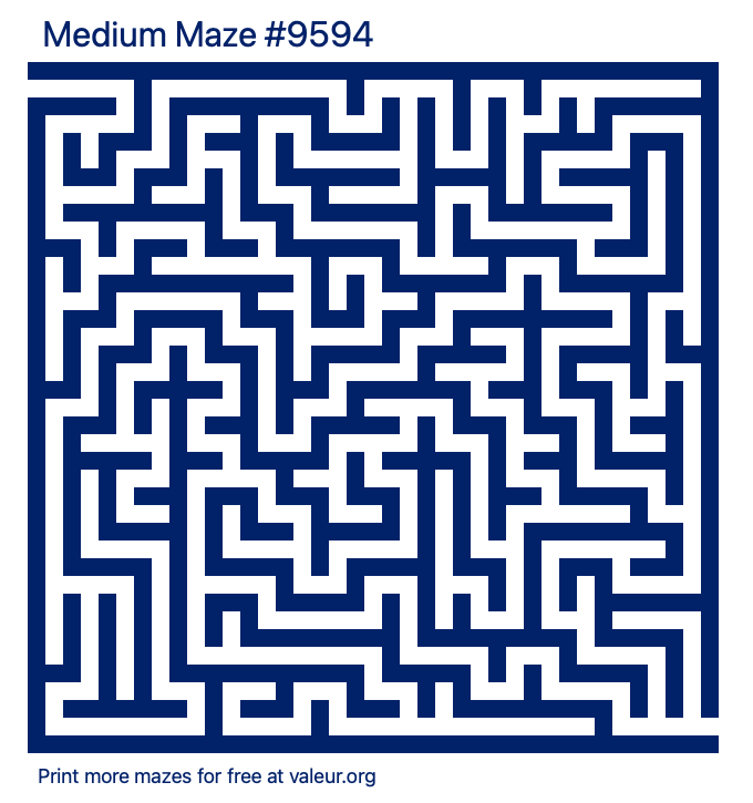 Free Printable Medium Maze number 9594