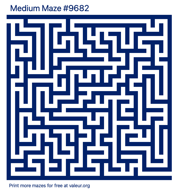 Free Printable Medium Maze number 9682