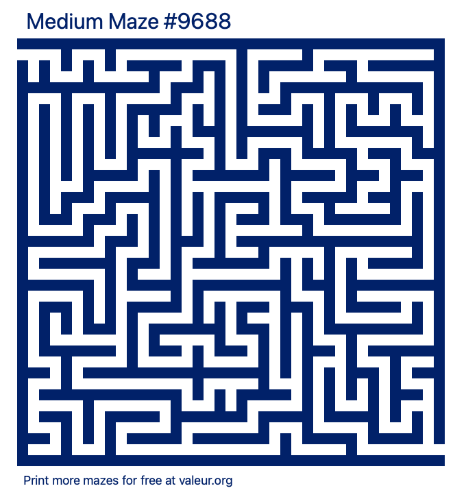 Free Printable Medium Maze number 9688