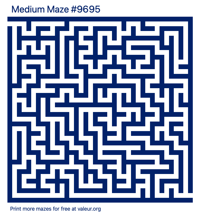 Free Printable Medium Maze number 9695