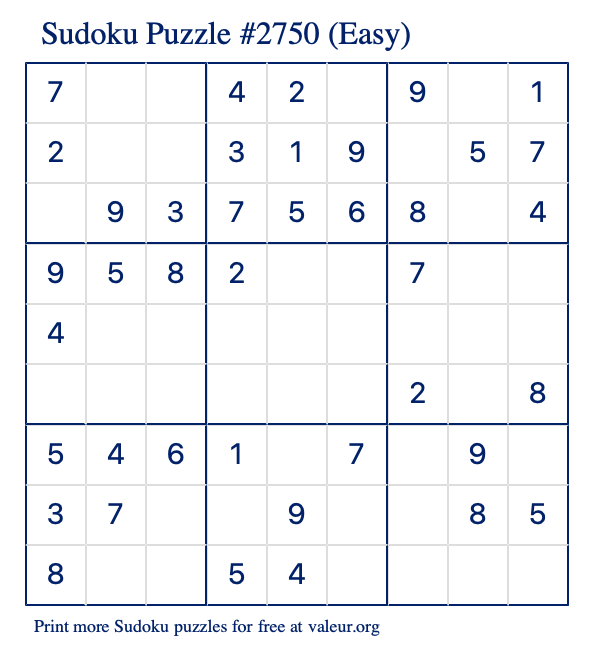 Sudoku - Easy 