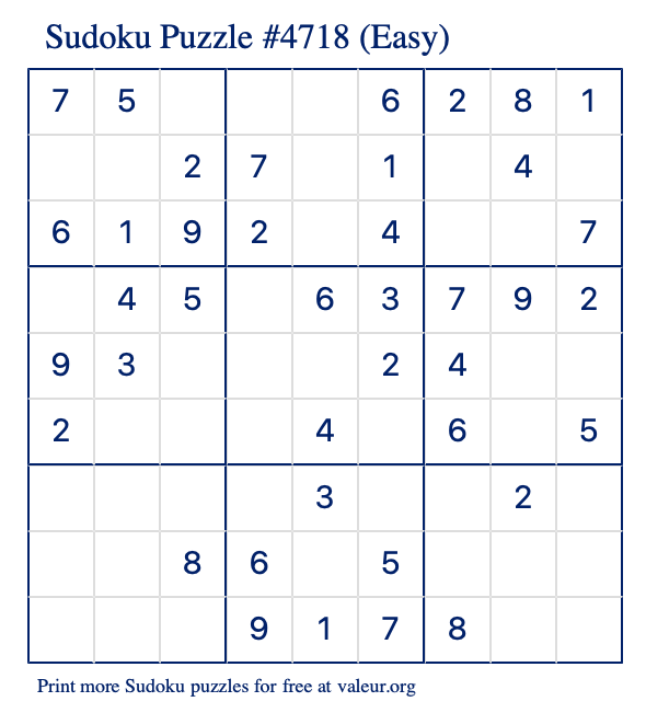 easy sudoku with solution easy sudoku with solution