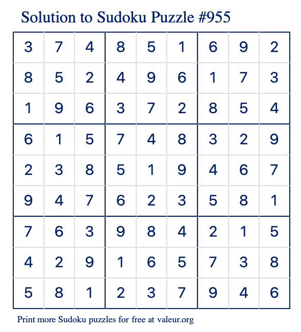 Sudoku gratuito online. imprimir Sudoku #956.