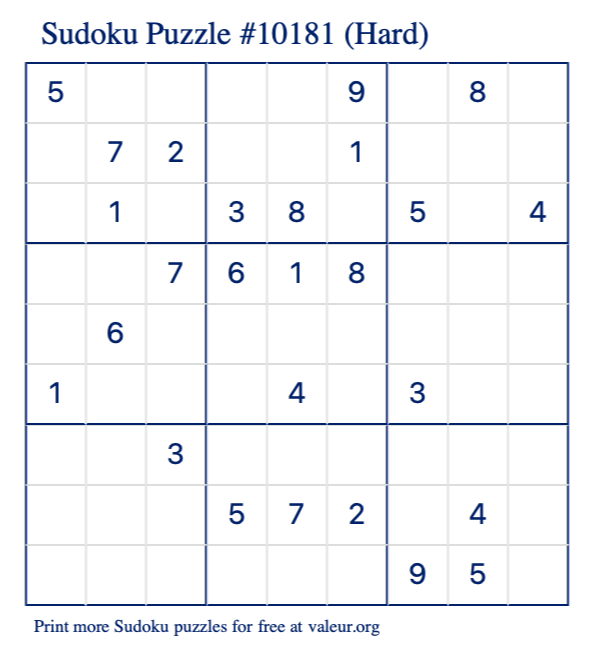 Kane's Sudoku Solver Large Print: 100 Hard Sudoku Puzzles – 1 Per