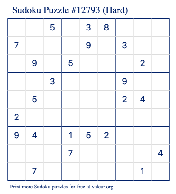 Free, Printable Sudoku Puzzles You Can Solve Today