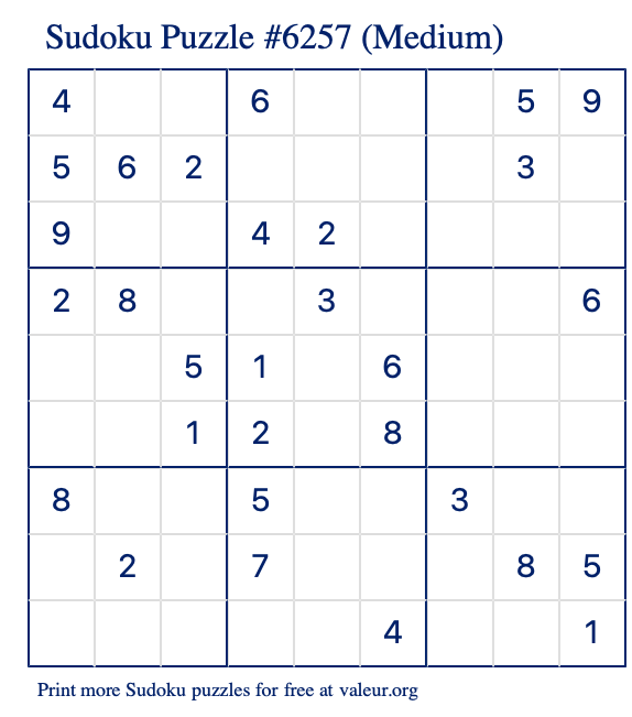 Sudoku 6,257 medium, Life and style