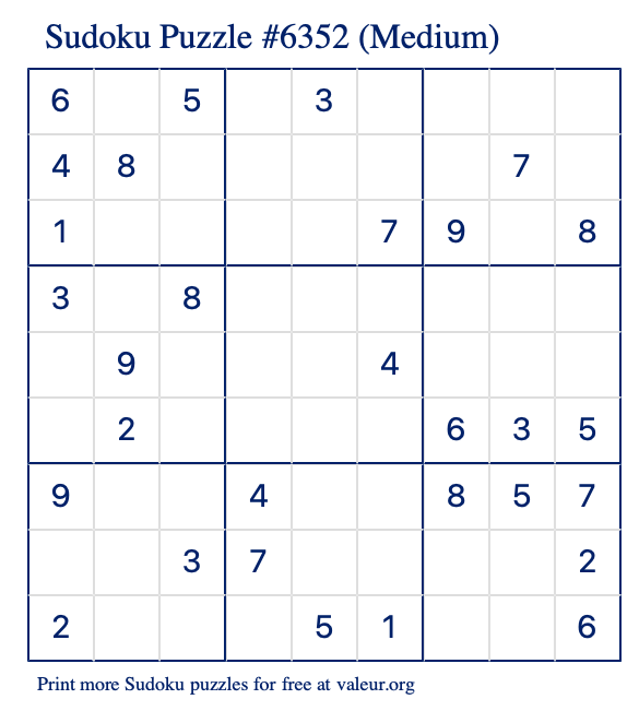 Sudoku 6x6 - Medium 