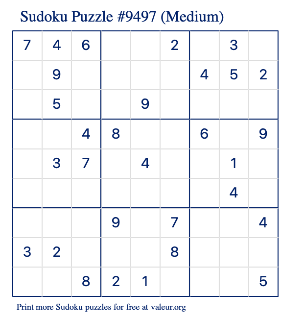 Sudoku - Medium Level : r/sudoku