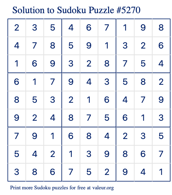 Free Printable Hard Sudoku with the Answer #11827